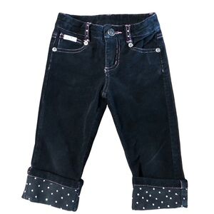 THE ENGLISH ROSES - GIRLS CUTE BLACK CORDUROY PANTS SIZE 4T